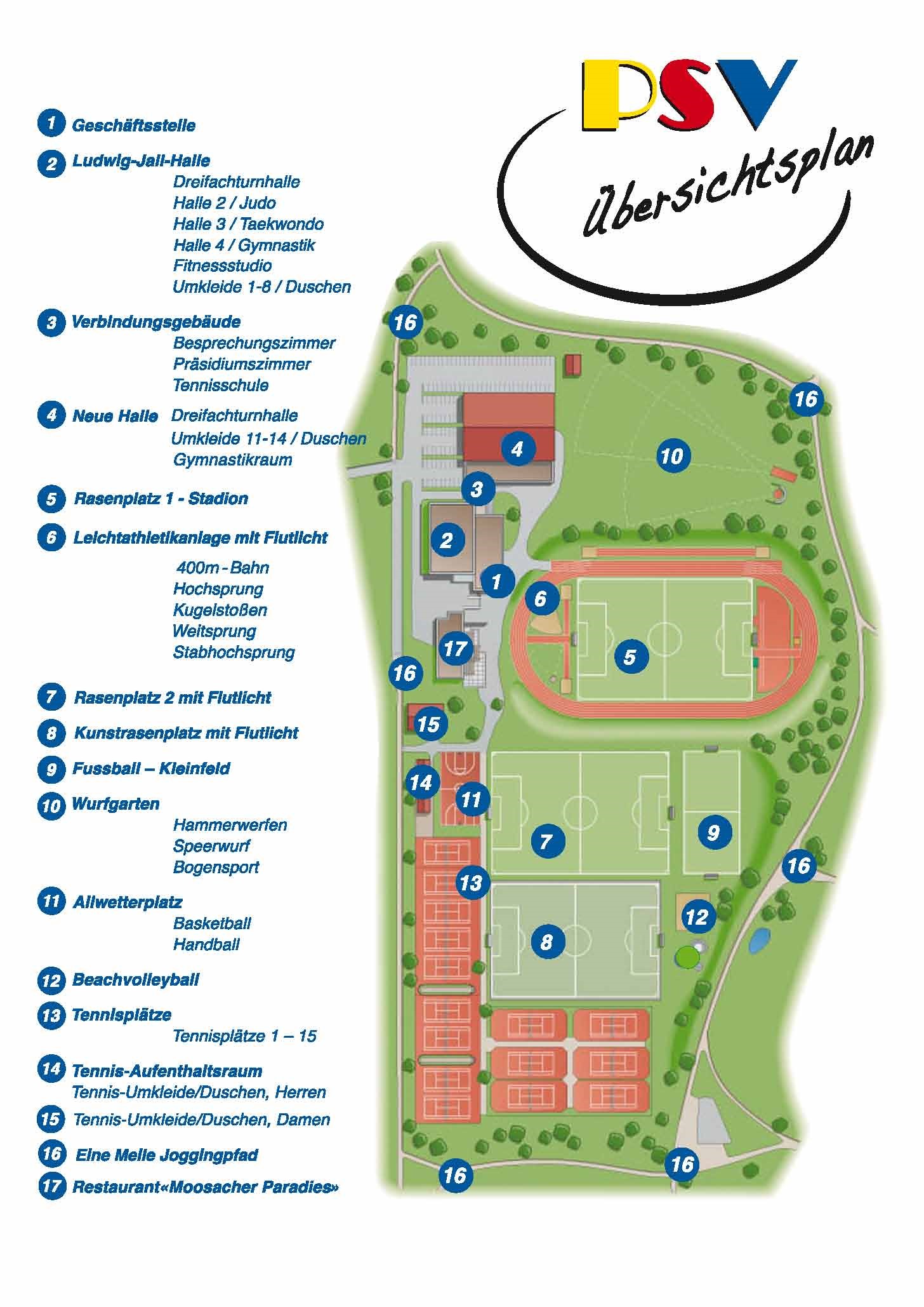 Ubersicht Sportpark Sportstatten Post Sportverein Munchen E V